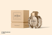 Kraft Box with Perfume Mockup, a Packaging Mockup by RamStudio2 (Thumbnail 9 of 11)