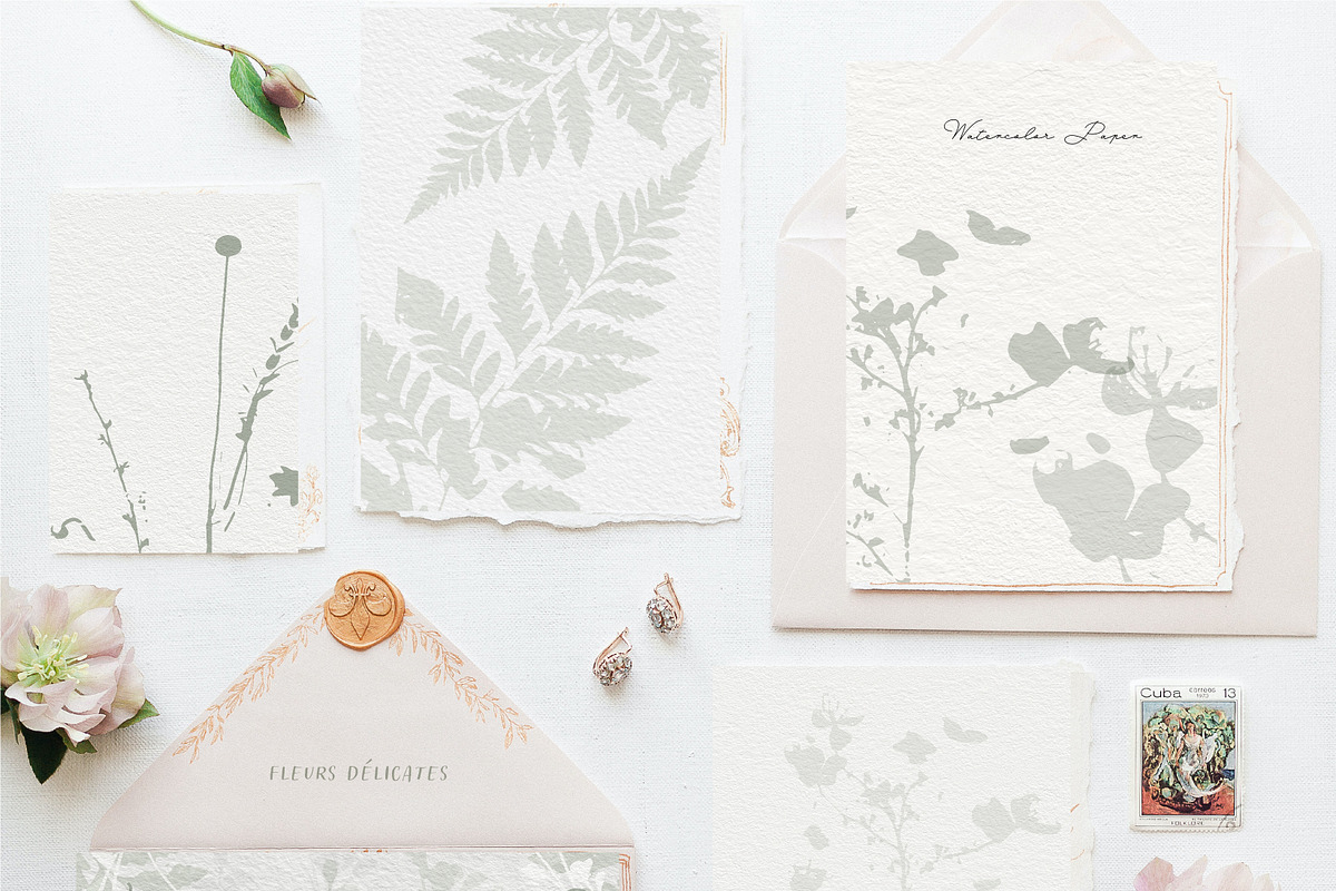BUNDLE Floral watercolor paper, a Texture Illustration by Anna Sokol (Photo 11 of 71)