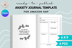 Anxiety Journal Template for KDP