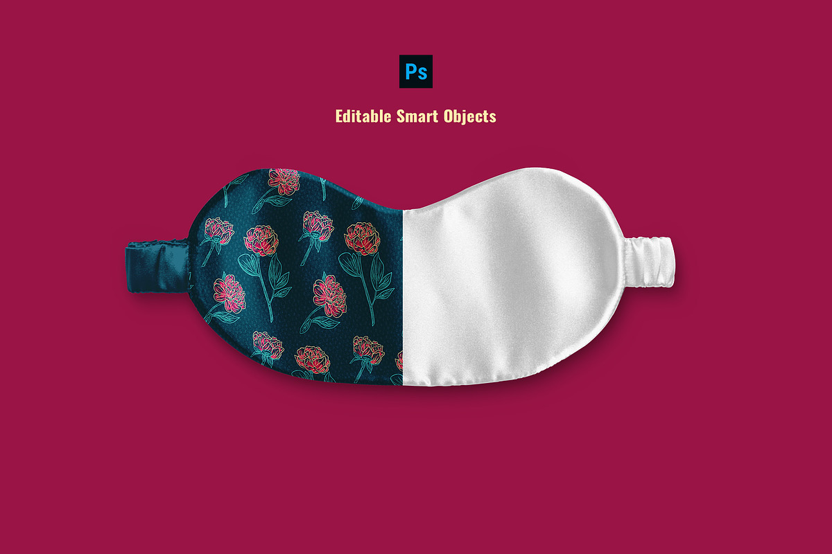 Soothing Sleeping Mask Mockup Set, an Advertising Mockup by Designertale (Photo 2 of 6)