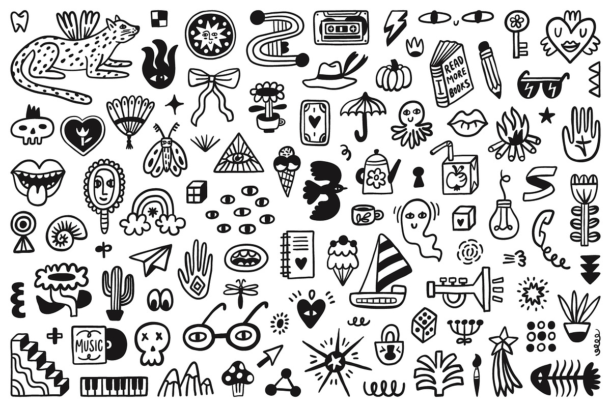 Cute Doodles collection, an Object Illustration by piyacler (Photo 8 of 16)