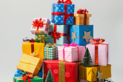 86 Gift boxes with ribbons and bows, a Holiday Photo by Handmadefont (Thumbnail 53 of 90)
