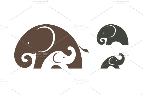 Decorative Elephants Symbol