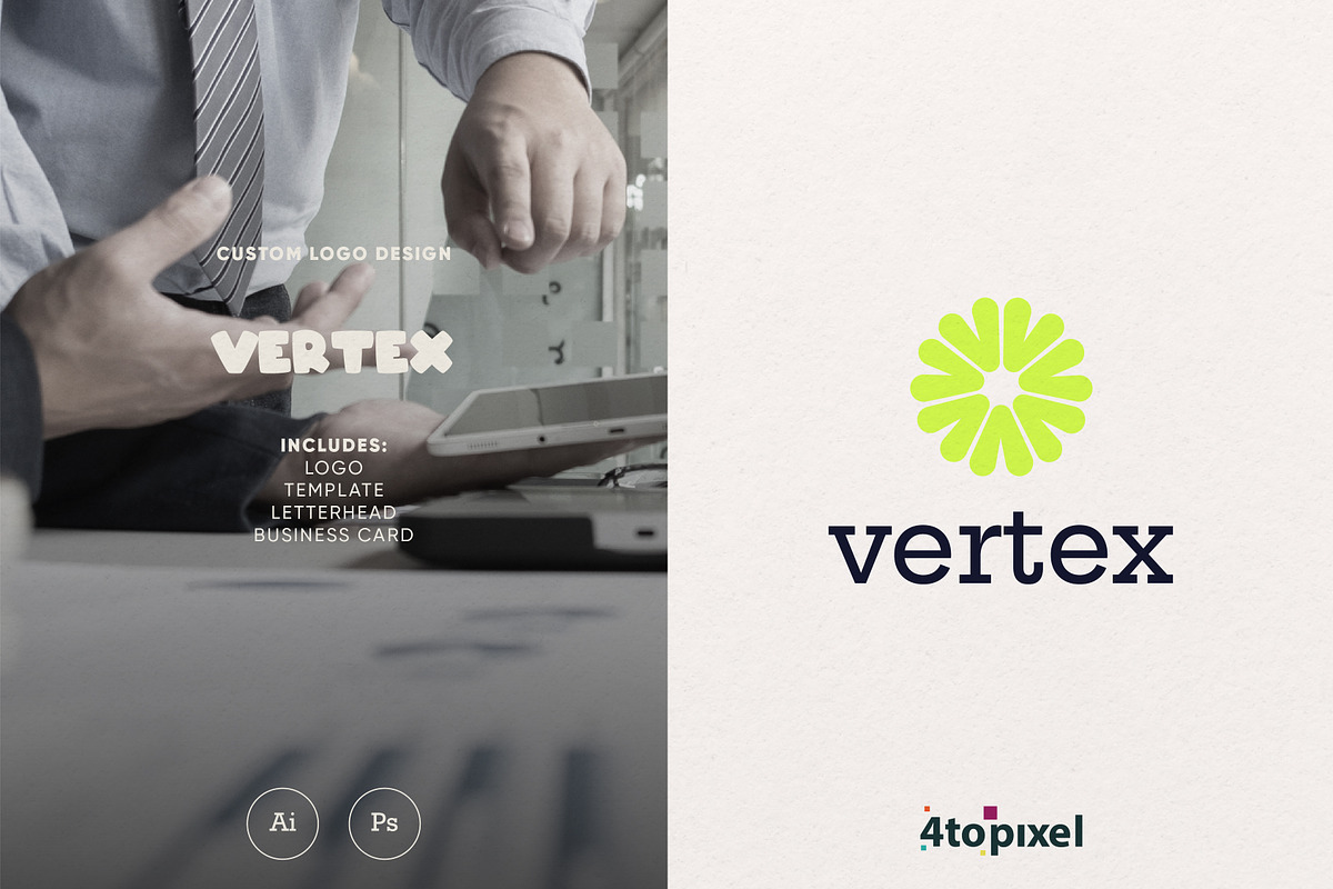 Vertex Branding Kit, a Branding & Logo Template by 4to Pixel (Photo 1 of 6)
