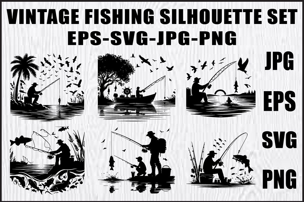 Fishing Vector Scene Bundle, a Graphic by jahid234 (Photo 1 of 9)