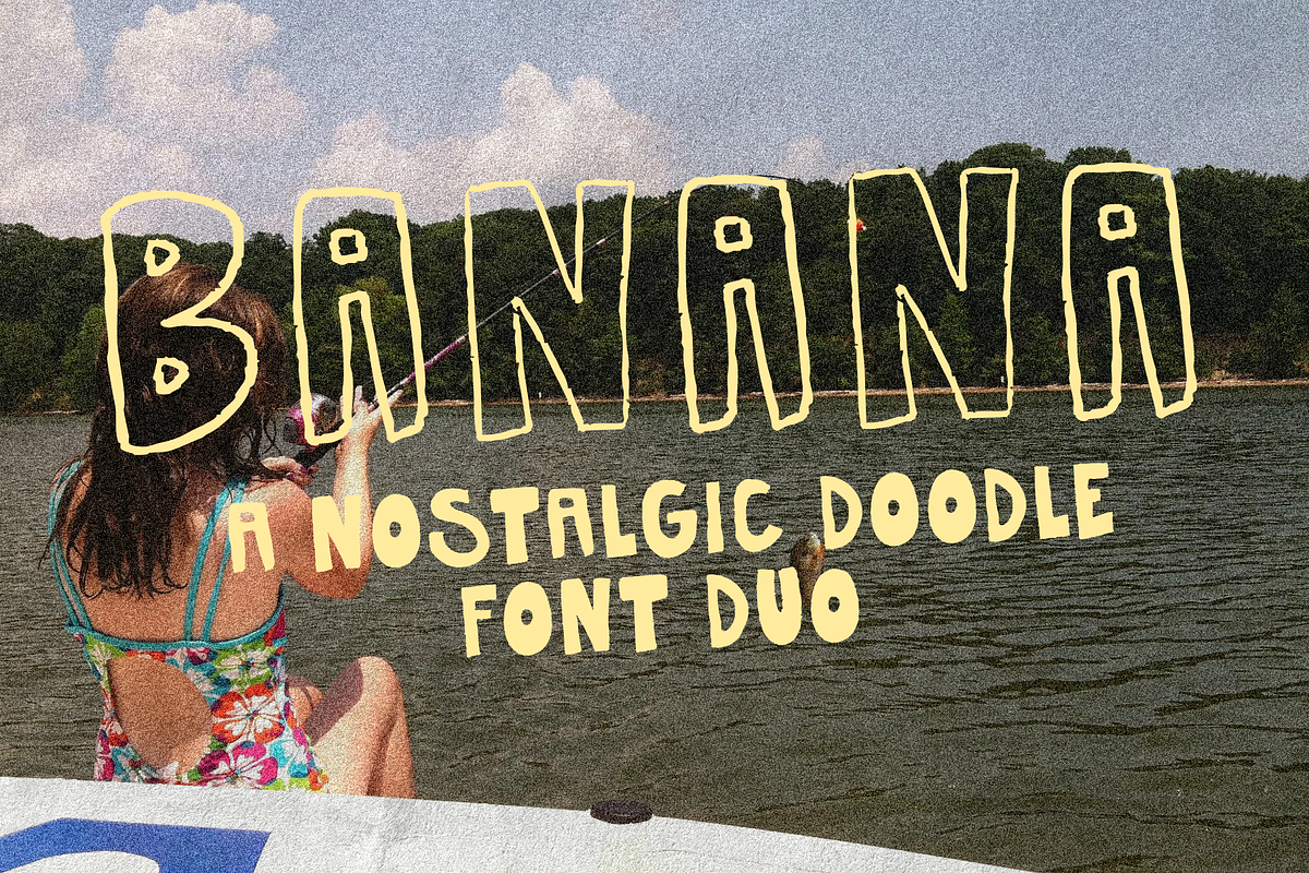 Banana - A Handwritten Font Duo, a Handwritten Font by Shelbeemili (Photo 1 of 3)