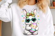 Retro Preppy Cute Easter Bunny Png, an Illustration by designcity5 (Thumbnail 3 of 9)