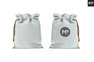 Drawstring / Burlap Jute Bag Mock-up