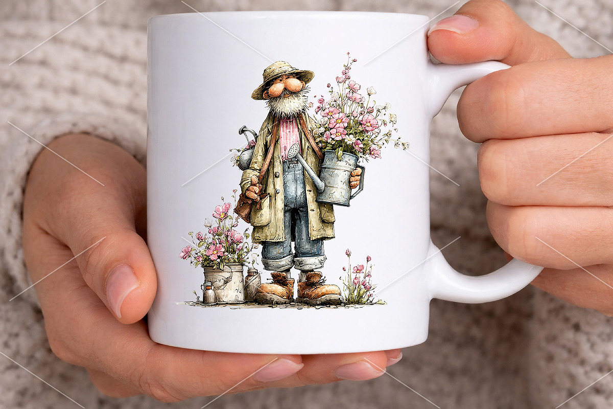 Whimsical Grandpa Clipart Bundle, a Seasonal Illustration by Canvas Craft (Photo 4 of 4)