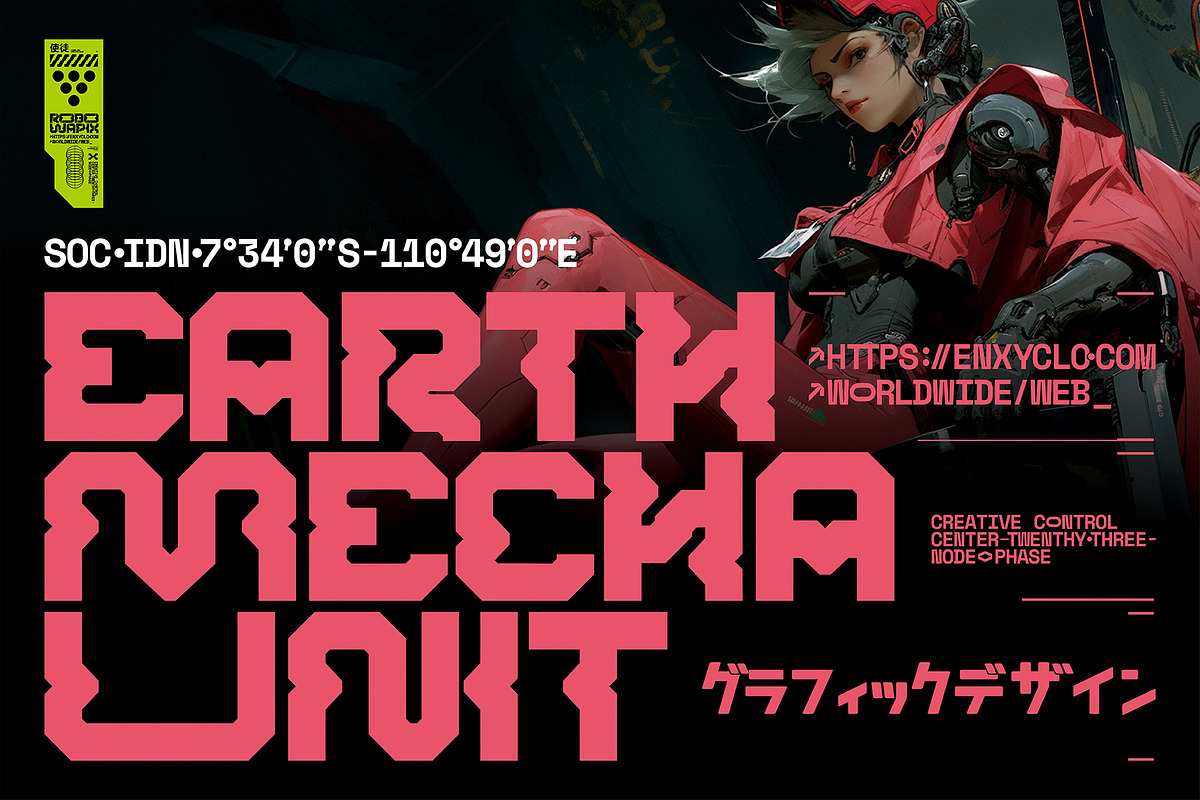 NCL ROBOWAPIX - Cyberpunk Futuristic, a Sans Serif Font by Enxyclo Studio (Photo 4 of 11)