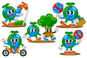 Earth Day Character Vector Pack 02, an Object Illustration by MEDZ (Thumbnail 1 of 6)
