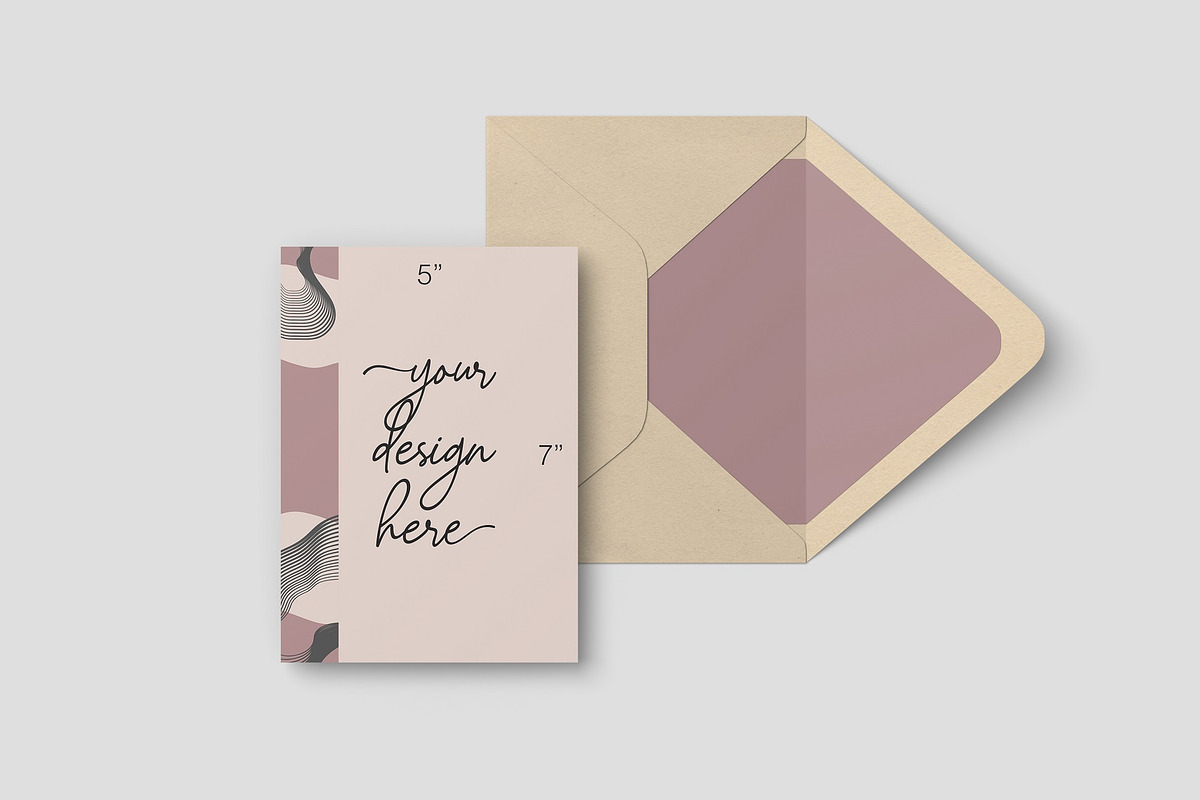 5x7 Postcard & Envelope Mockup, an Advertising Mockup by graphiccrew (Photo 4 of 15)