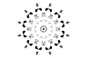 Black and White Mandala Patterns Set, a Decorative Illustration by NJ Himel (Thumbnail 92 of 101)