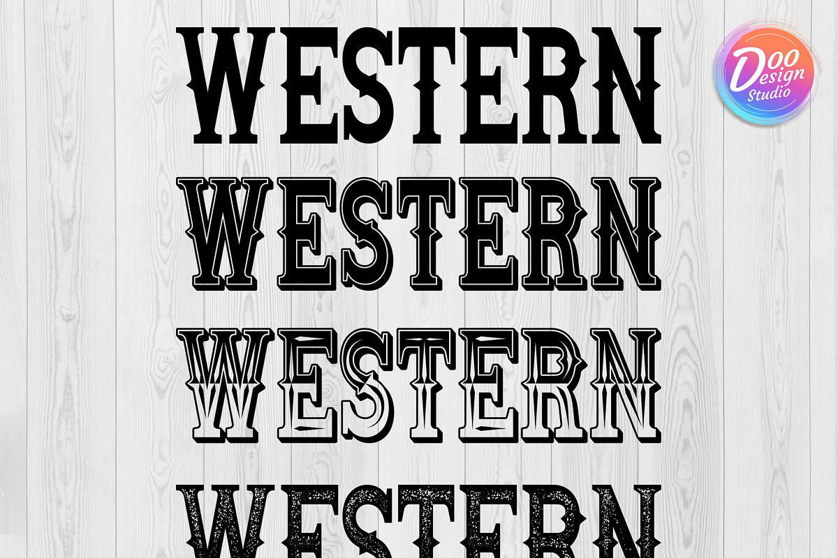Western Cowboy Font Bundle Alphabet, a Symbol Font by Graphixmania (Photo 2 of 8)