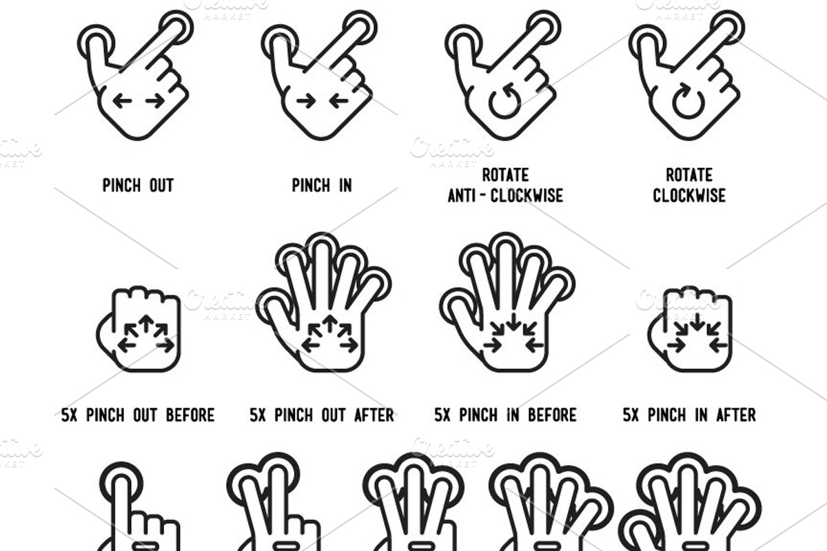 Touch Gesture Icons, an Icon by Glimy (Photo 4 of 5)