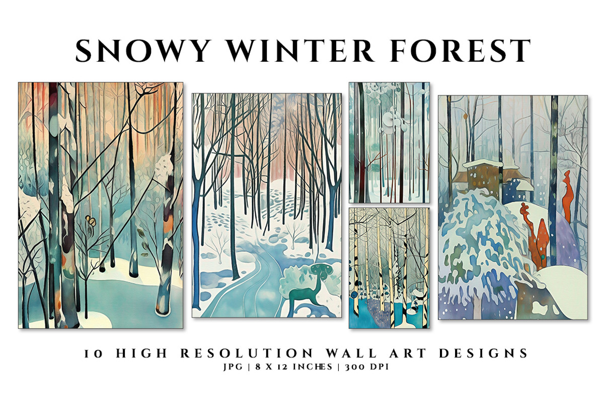 Snowy Winter Forest, an Illustration by Digital Art Creations (Photo 2 of 4)