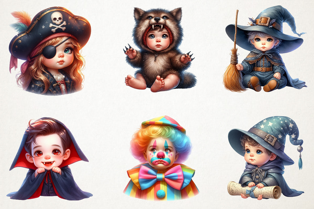 Halloween Baby Costume Clipart, an Illustration by RobertsArt (Photo 4 of 7)
