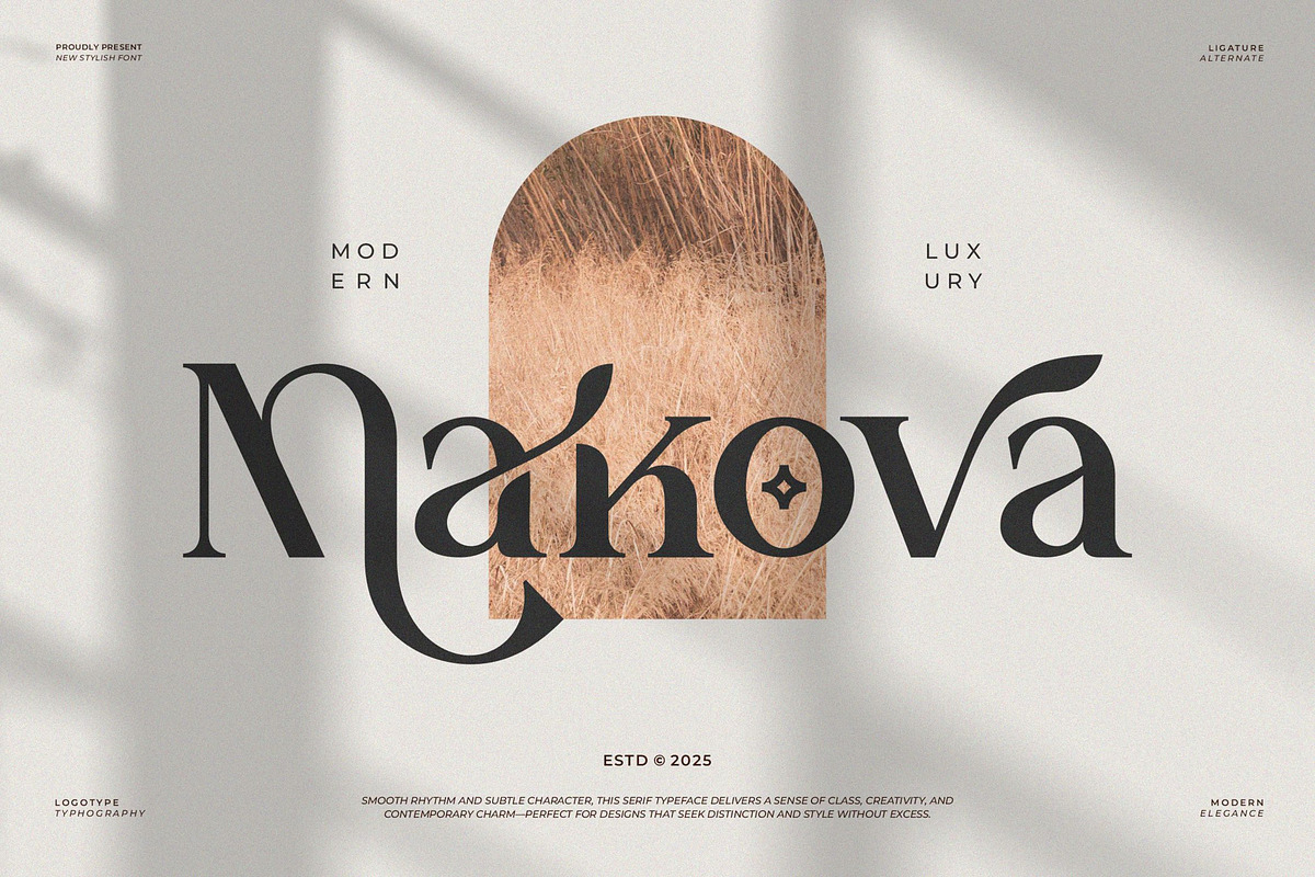 Makova || Modern Minimalist Serif Fo, a Serif Font by Ermedia Studio (Photo 1 of 10)