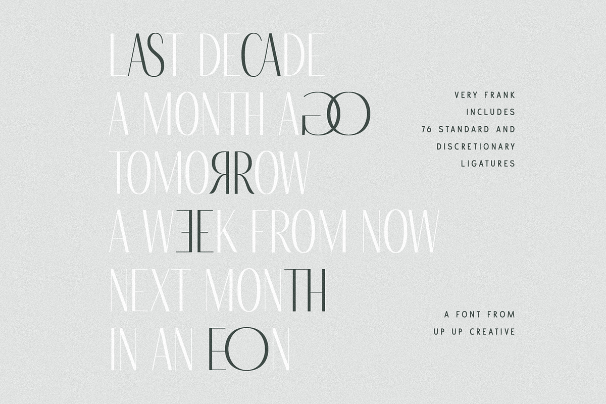Very Frank, A Condensed Sans, a Sans Serif Font by Up Up Creative (Photo 4 of 16)