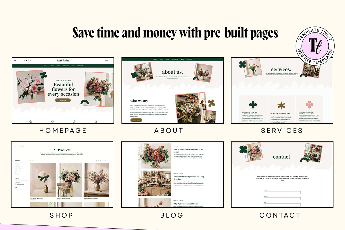 Wix Studio Florist, a Wix Template by Template Twist Shop (Photo 3 of 9)