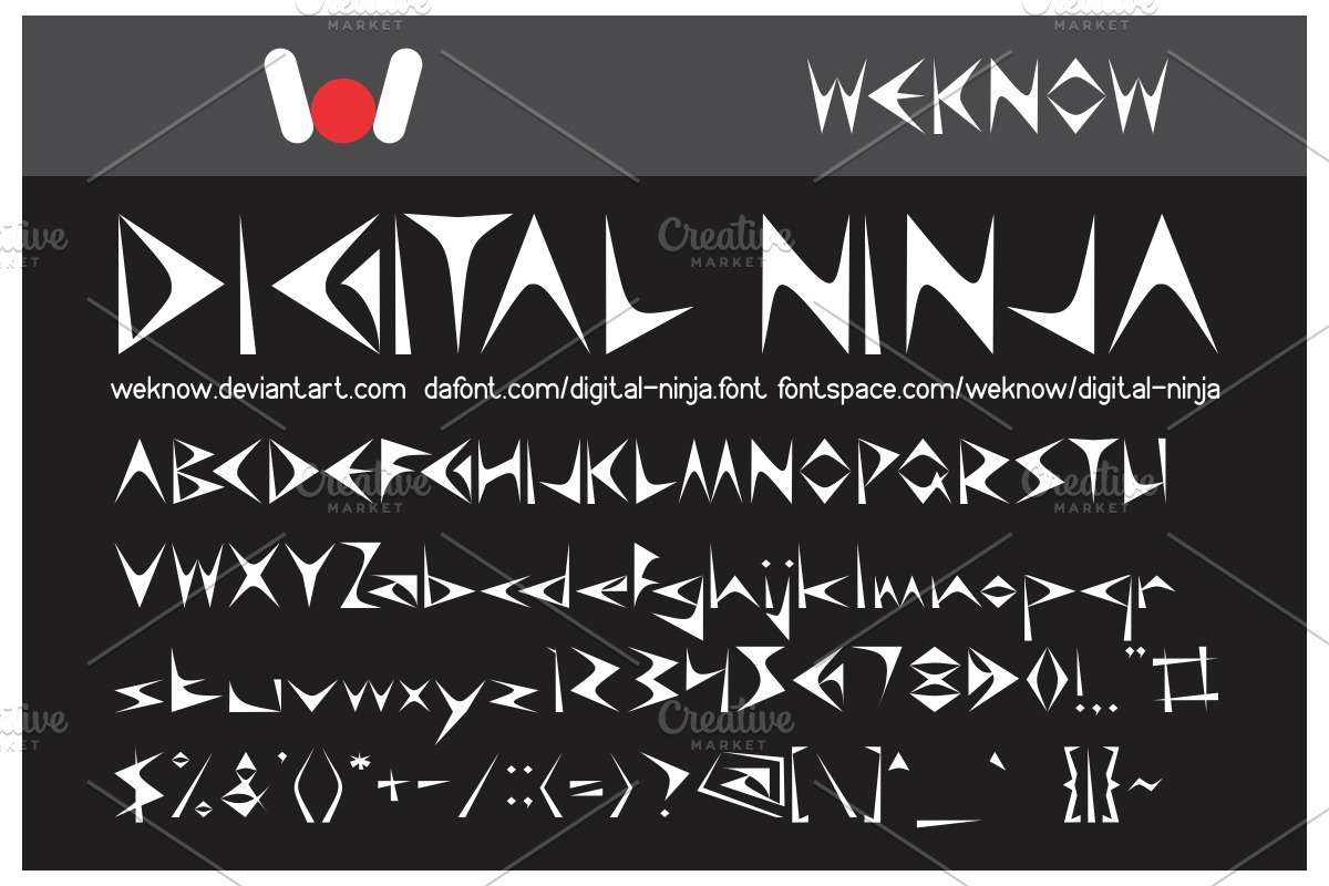 digital ninja font preview 2
