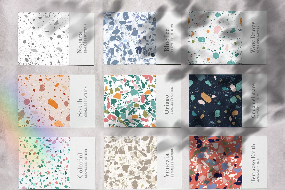 30 Modern Terrazzo Seamless Patterns, a Texture Illustration by Olesia_ig (Photo 4 of 6)