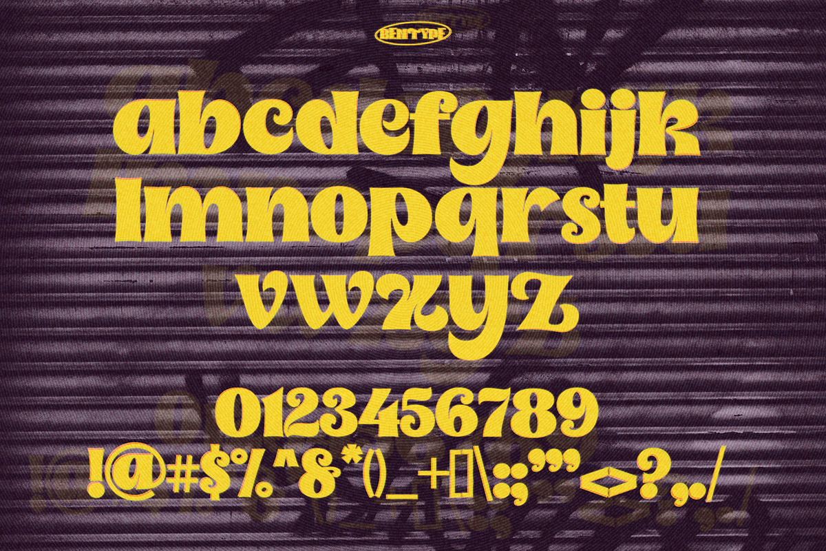 Baxik - Fat Funk Font, a Sans Serif Font by Bentype Studio (Photo 5 of 8)