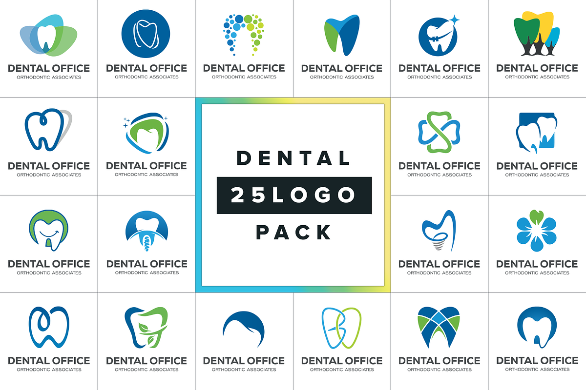 20 Dental Care & Dentist Logo Vector, a Branding & Logo Template by Nikolozgraphic (Photo 1 of 27)