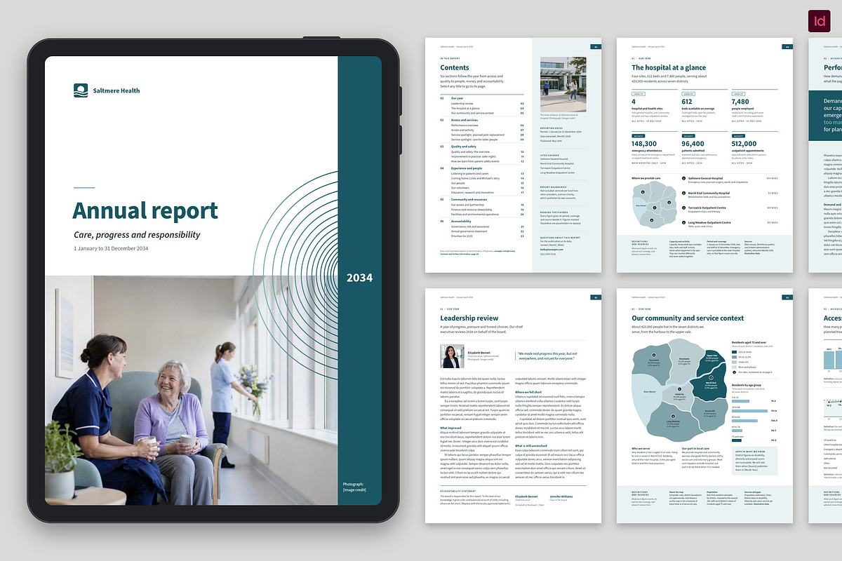 Hospital Annual Report Template, a Brochure Template by BrandPacks (Photo 1 of 6)