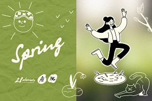 Folk Spring Illustration and Graphic