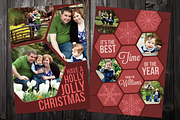 Hex: 5x7 Xmas Card Template, a Card Template by Saunter Studios (Thumbnail 1 of 3)