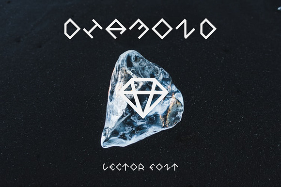 Vector Font. Diamond
