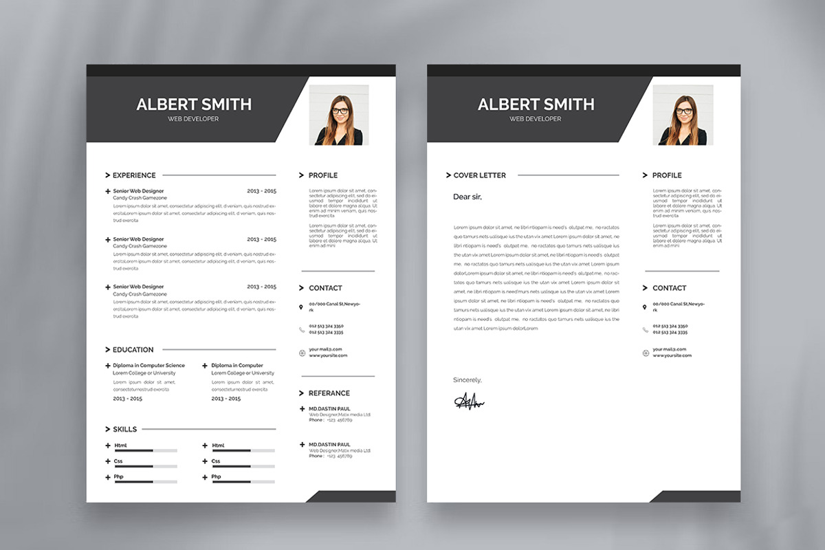 Professional Resume CV Template, a Resume Template by Blackcloud_Creations (Photo 5 of 5)
