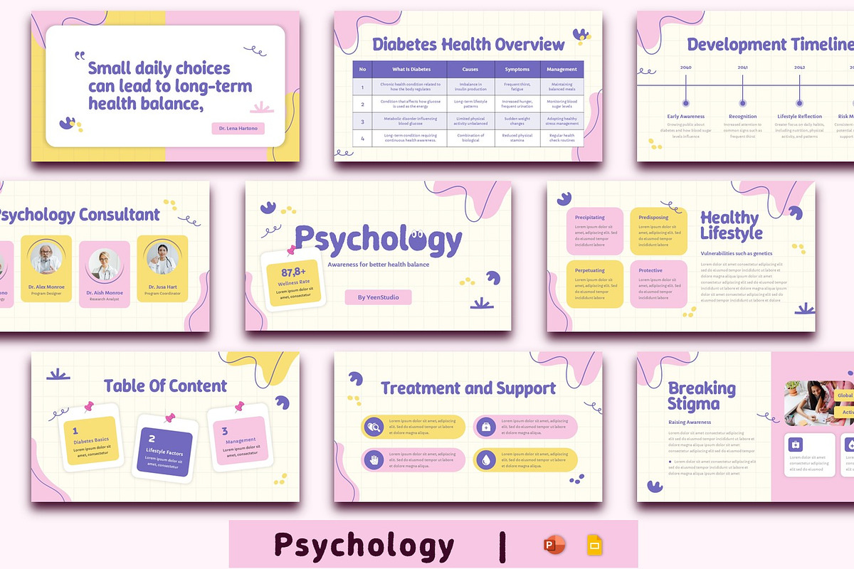 Psychology Presentation Templates, a Presentation Template by BumbleGraph Studio (Photo 1 of 5)