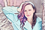 (SALE 85%) Oil Paint PS Action, an Action Add-On by Linspace (Thumbnail 2 of 6)