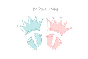 Gender Party Pink and Blue Baby, an Object Illustration by Toltemara