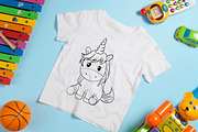 50 Hand Drawn Unicorn T-shirt Design, an Illustration by Character (Thumbnail 4 of 14)