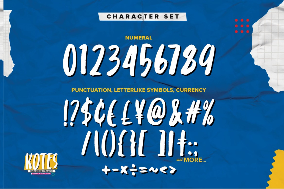 Kotes - Natural Handwritten Allcaps, a Script Font by Gassstype (Photo 3 of 8)