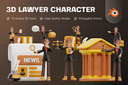Lawyer Male 3D Illustration Pack, a Characters & Person 3D Model by Tempcraft (Thumbnail 1 of 5)