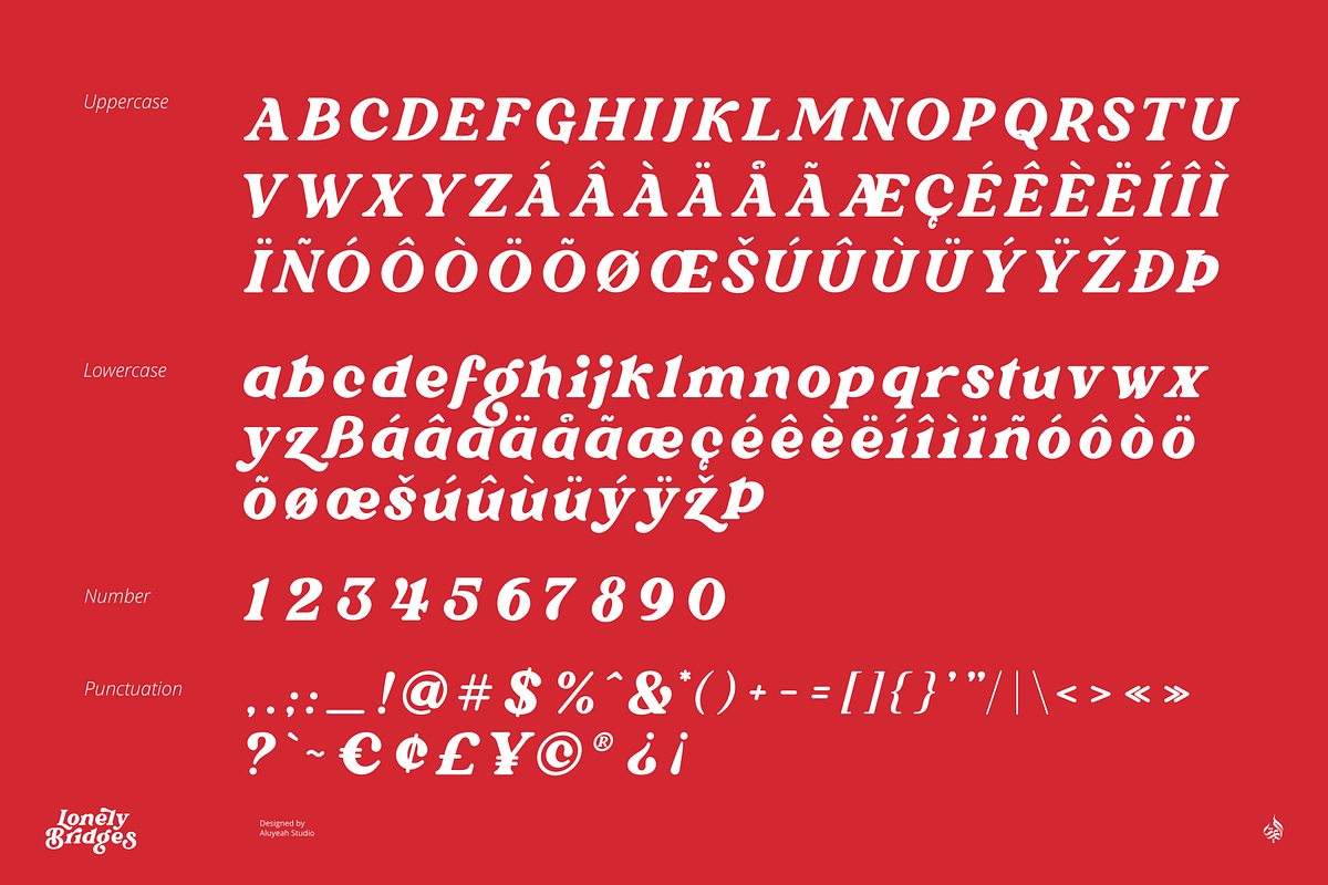 Lonely Bridges, a Serif Font by Aluyeah Studio (Photo 14 of 16)
