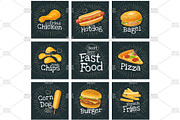 Set fast food banner illustration, a Food Illustration by MoreVector (Thumbnail 1 of 4)