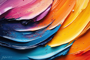 Vibrant abstract artwork showcasing, a Photo by Tanuart