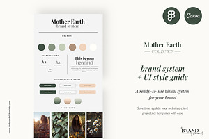 Mother Earth Brand System + UI Kit, an UI Kit Template by The Brand Alchemists