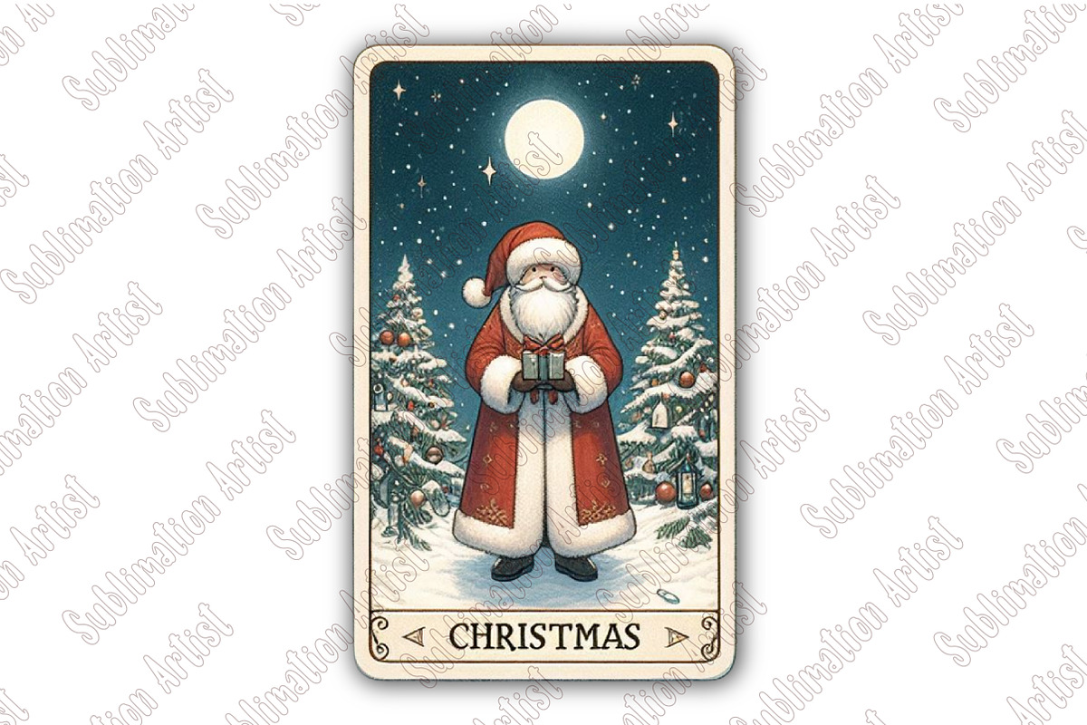 Christmas Tarot Card PNG Files, an Illustration by Sublimation Artist (Photo 2 of 3)