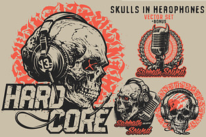 Skulls in Headphones
