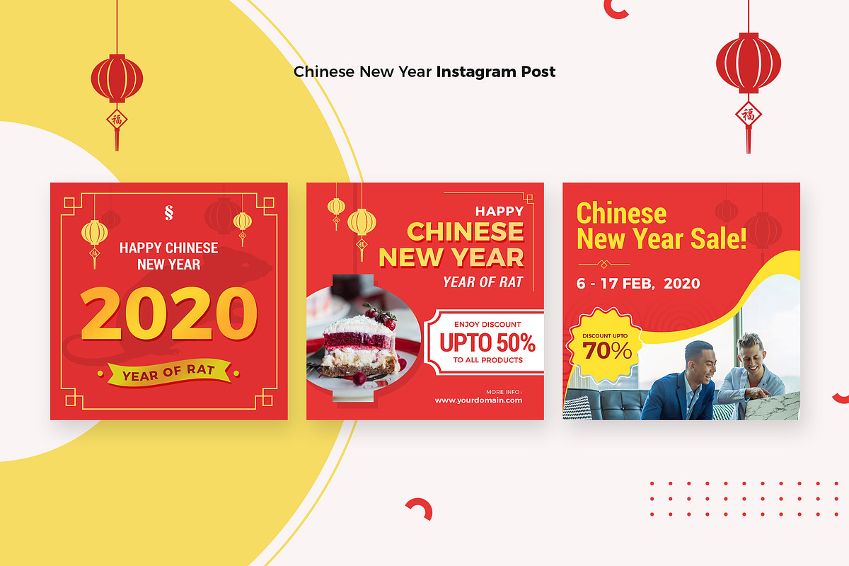 Chinese New Year of Rat Story + Post, a Social Media Template by Typoerba (Photo 3 of 6)