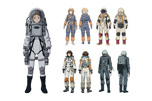 Astronaut space suit cartoon vector, a Person Illustration by Onyx