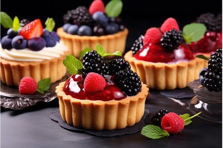 Mouthwatering Tasty sweet tartlets, a Food & Drink Photo by Ylivdesign
