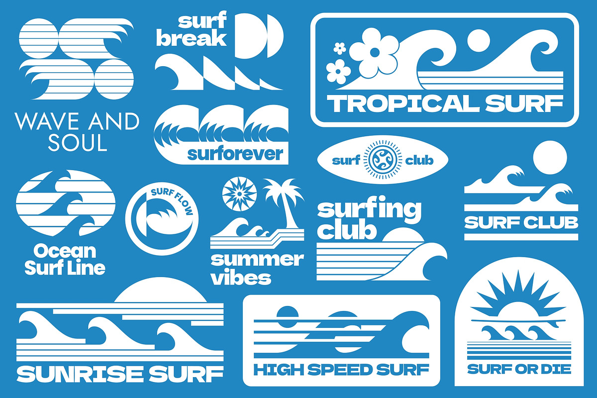 Surf Logo Graphics, an Object Graphic by Firowerk (Photo 10 of 10)
