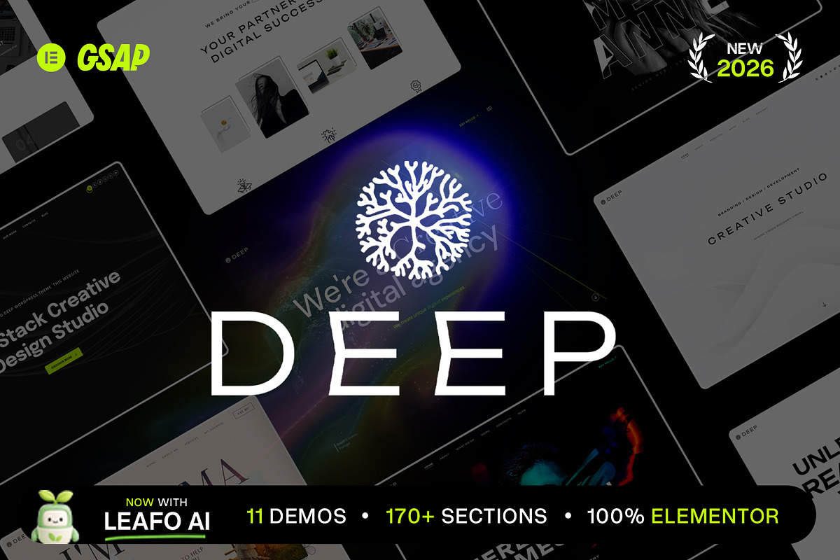 Deep – AI-Powered WordPress Theme, a WordPress Template by treethemes (Photo 1 of 5)
